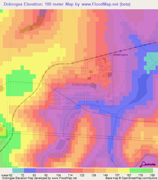 Dobrogea,Moldova Elevation Map