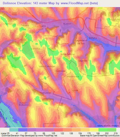 Dolinnoe,Moldova Elevation Map