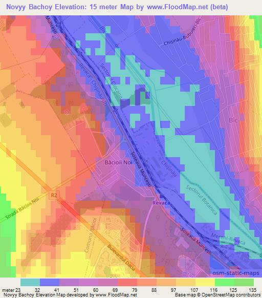 Novyy Bachoy,Moldova Elevation Map