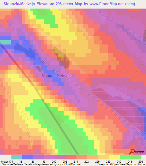 Slobozia-Medveja,Moldova Elevation Map