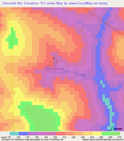 Darcautii Noi,Moldova Elevation Map