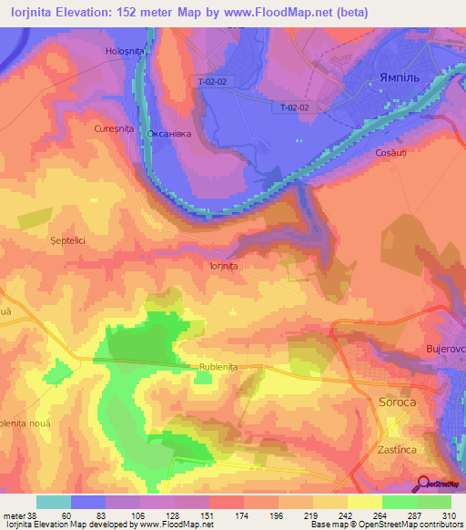 Iorjnita,Moldova Elevation Map