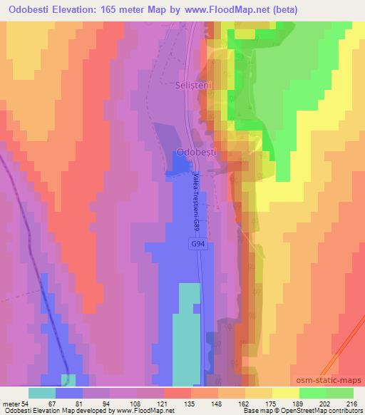 Odobesti,Moldova Elevation Map