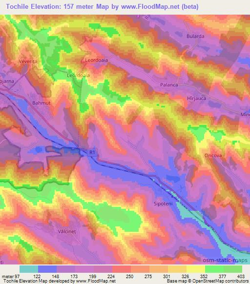 Tochile,Moldova Elevation Map