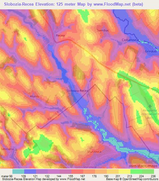 Slobozia-Recea,Moldova Elevation Map