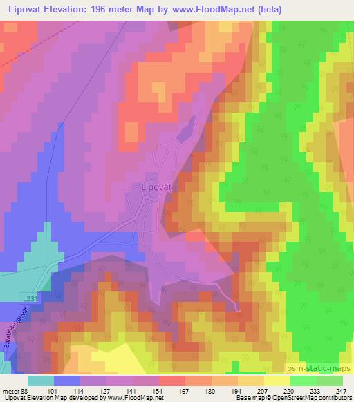 Lipovat,Moldova Elevation Map