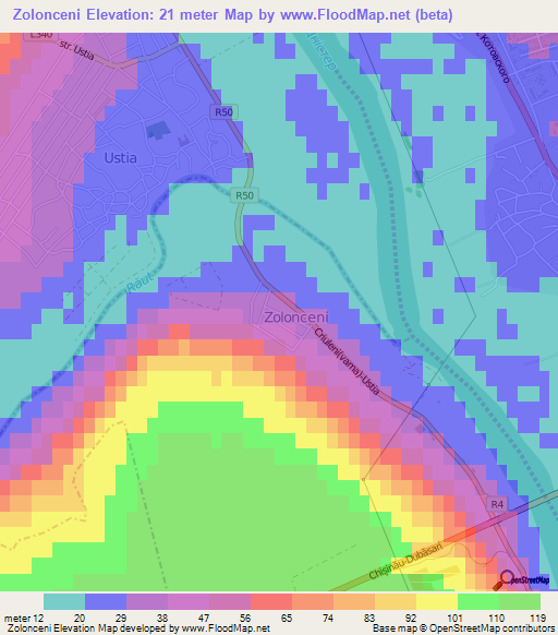 Zolonceni,Moldova Elevation Map