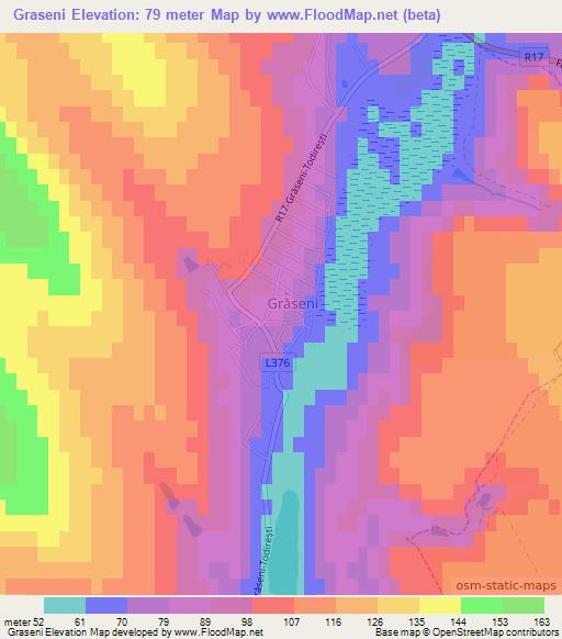 Graseni,Moldova Elevation Map