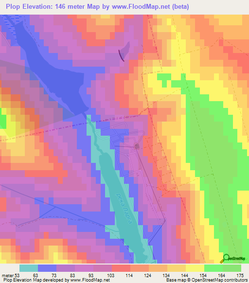 Plop,Moldova Elevation Map