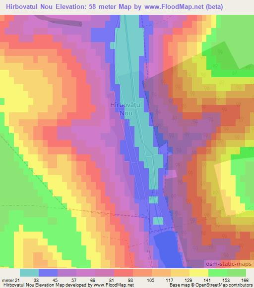 Hirbovatul Nou,Moldova Elevation Map