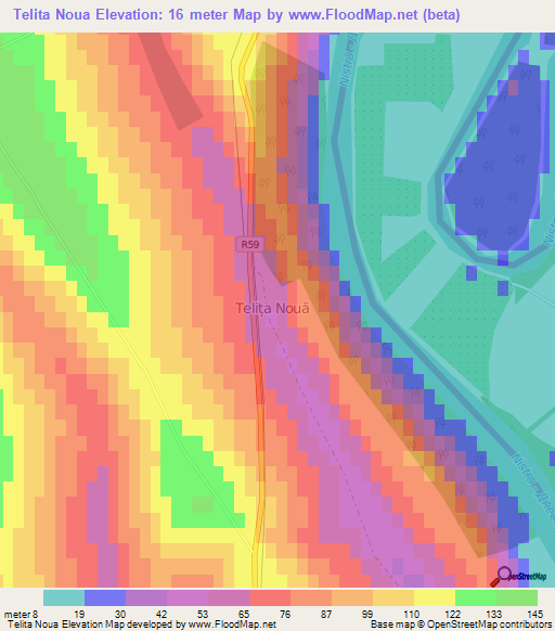 Telita Noua,Moldova Elevation Map