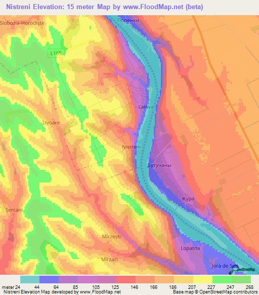 Nistreni,Moldova Elevation Map