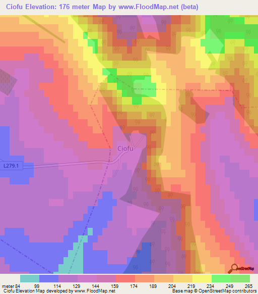 Ciofu,Moldova Elevation Map