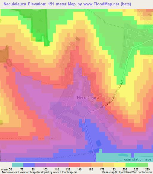 Neculaieuca,Moldova Elevation Map