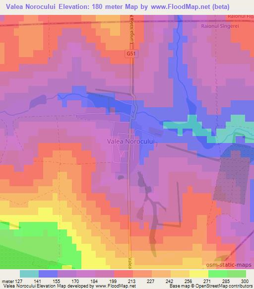 Valea Norocului,Moldova Elevation Map