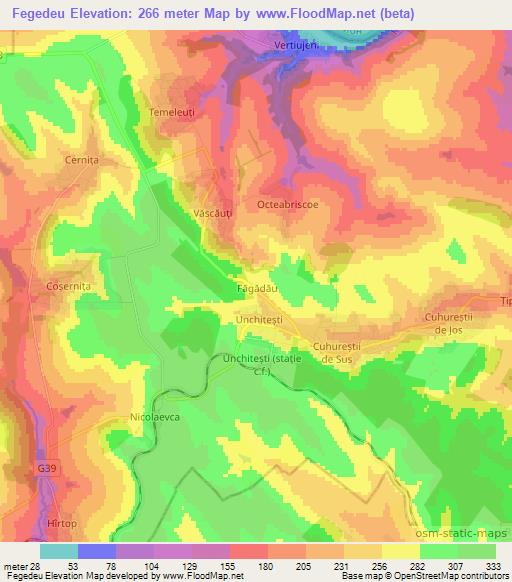 Fegedeu,Moldova Elevation Map