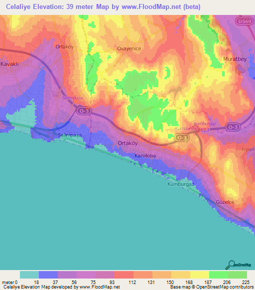 Celaliye,Turkey Elevation Map