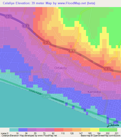 Celaliye,Turkey Elevation Map