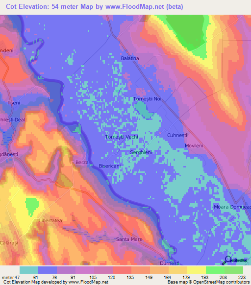 Cot,Moldova Elevation Map