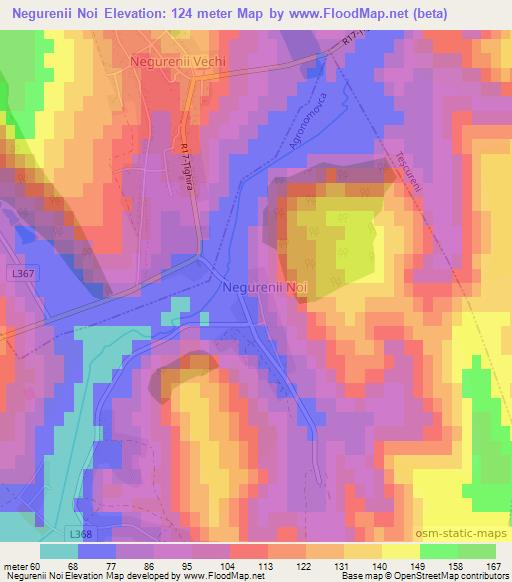 Negurenii Noi,Moldova Elevation Map