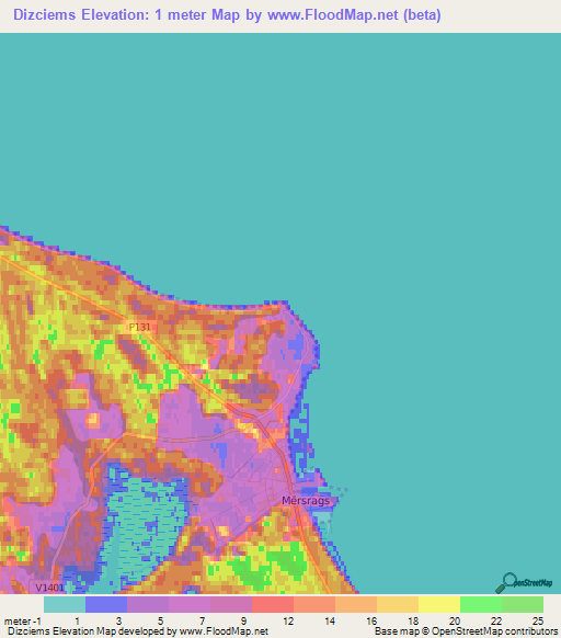 Dizciems,Latvia Elevation Map