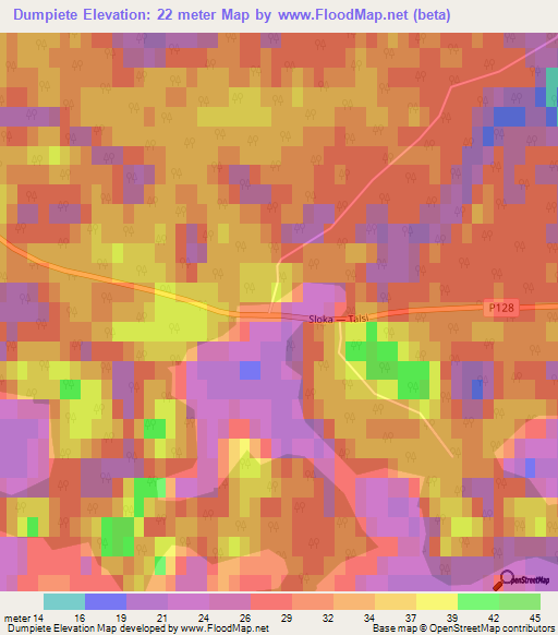 Dumpiete,Latvia Elevation Map