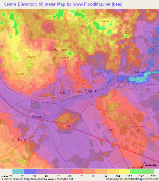 Centrs,Latvia Elevation Map