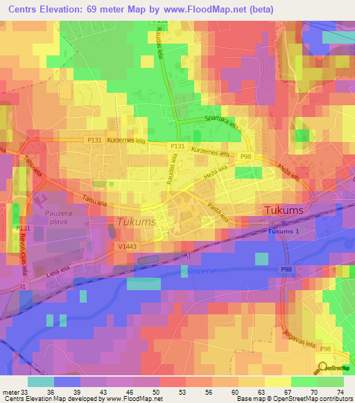 Centrs,Latvia Elevation Map