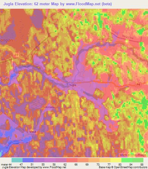 Jugla,Latvia Elevation Map