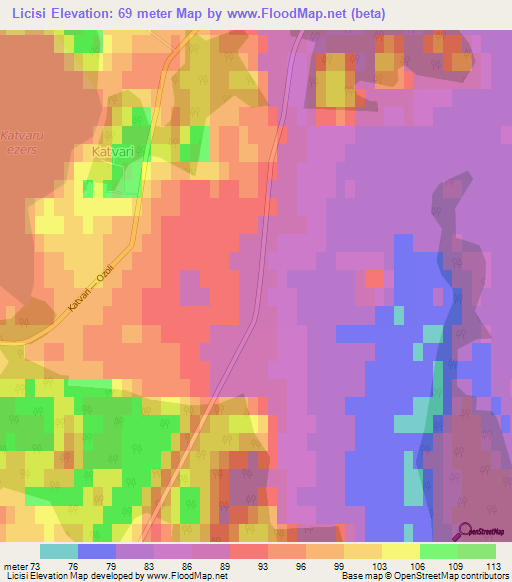 Licisi,Latvia Elevation Map