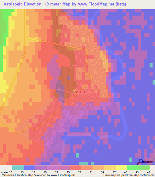 Vetrisoaia,Romania Elevation Map