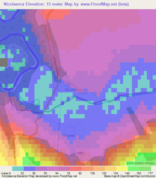 Nicolaevca,Moldova Elevation Map