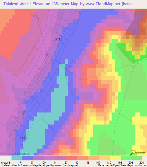 Talaiestii-Vechi,Moldova Elevation Map