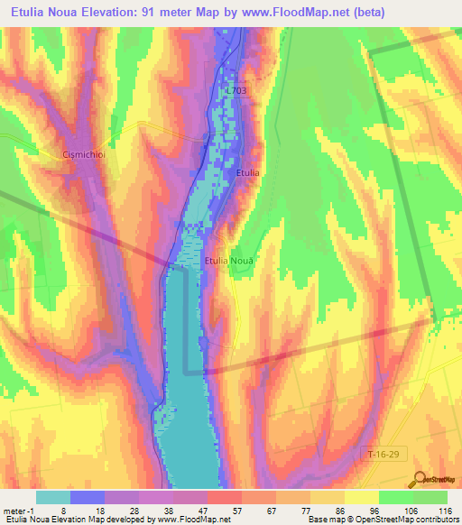 Etulia Noua,Moldova Elevation Map