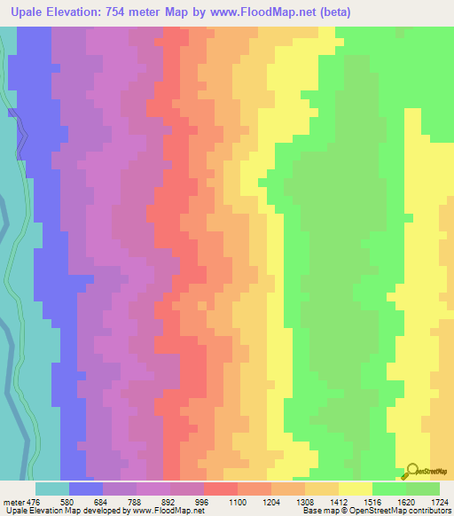 Upale,Tanzania Elevation Map