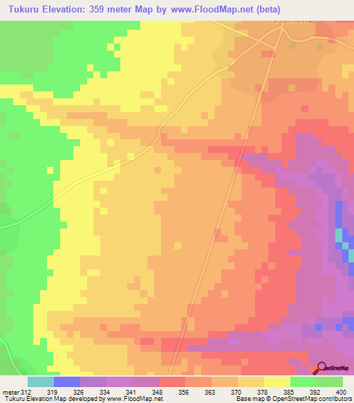 Tukuru,Tanzania Elevation Map