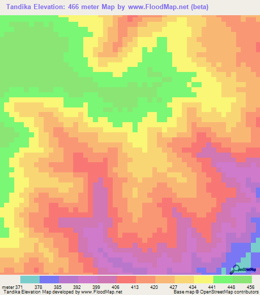 Tandika,Tanzania Elevation Map