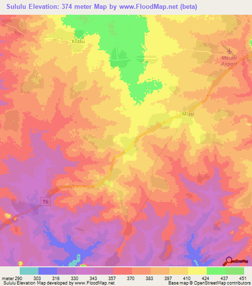 Sululu,Tanzania Elevation Map