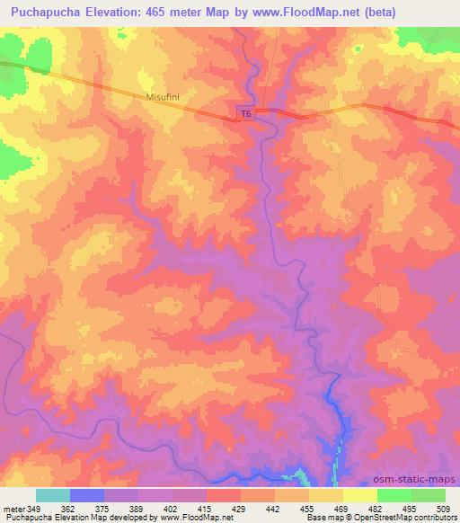 Puchapucha,Tanzania Elevation Map