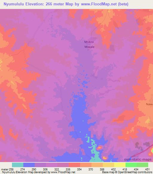 Nyumululu,Tanzania Elevation Map