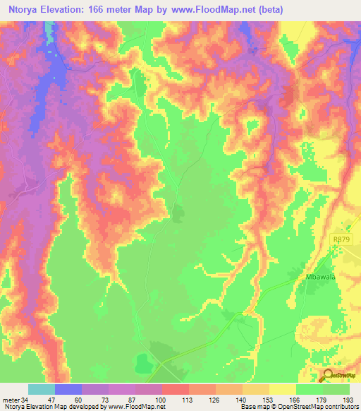 Ntorya,Tanzania Elevation Map