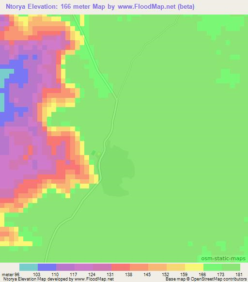 Ntorya,Tanzania Elevation Map