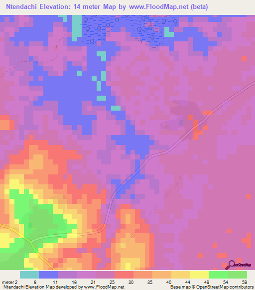 Ntendachi,Tanzania Elevation Map