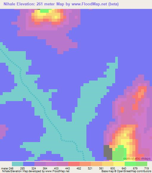 Nihale,Tanzania Elevation Map