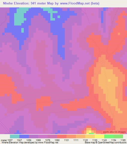 Nhehe,Tanzania Elevation Map