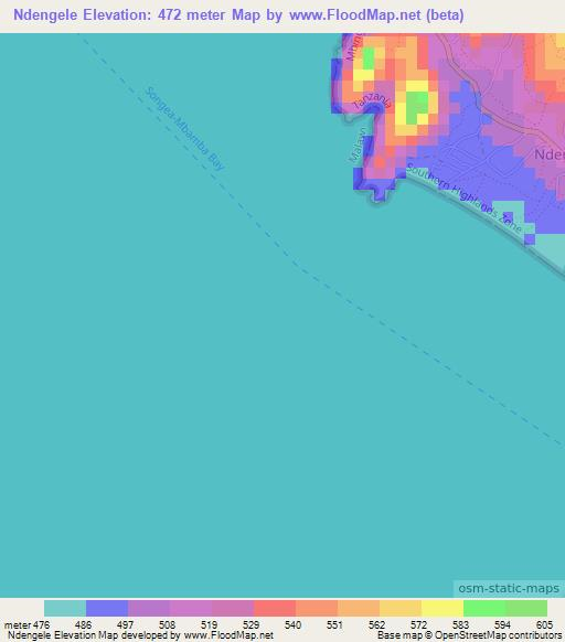 Ndengele,Tanzania Elevation Map