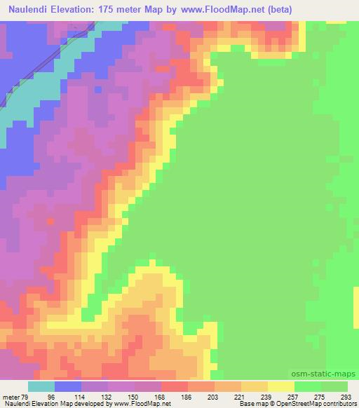 Naulendi,Tanzania Elevation Map