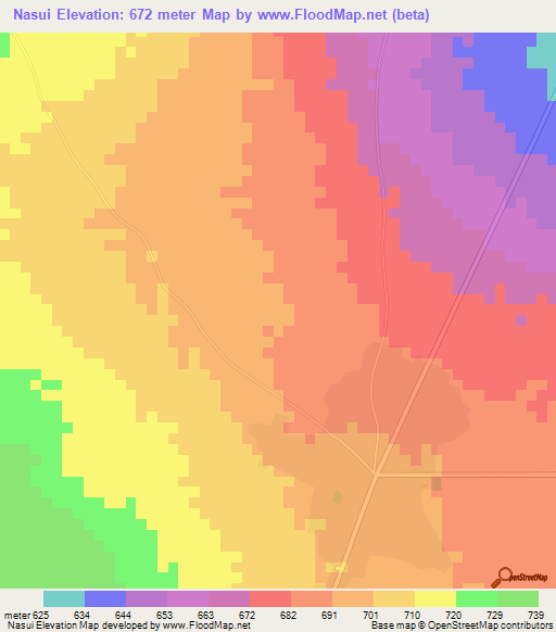 Nasui,Tanzania Elevation Map