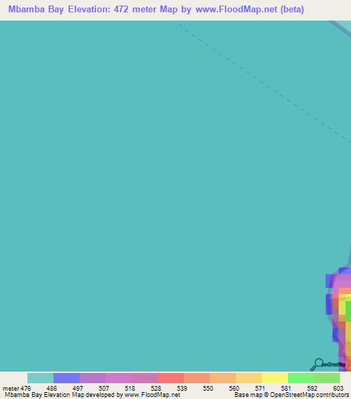 Mbamba Bay,Tanzania Elevation Map