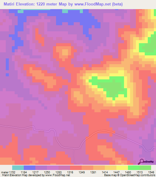 Matiri,Tanzania Elevation Map